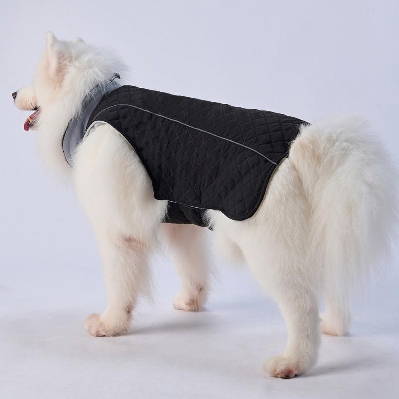 Winter Dog Coat Warm Padded Jacket Reflective Stripe Pet Clothes Large Dogs