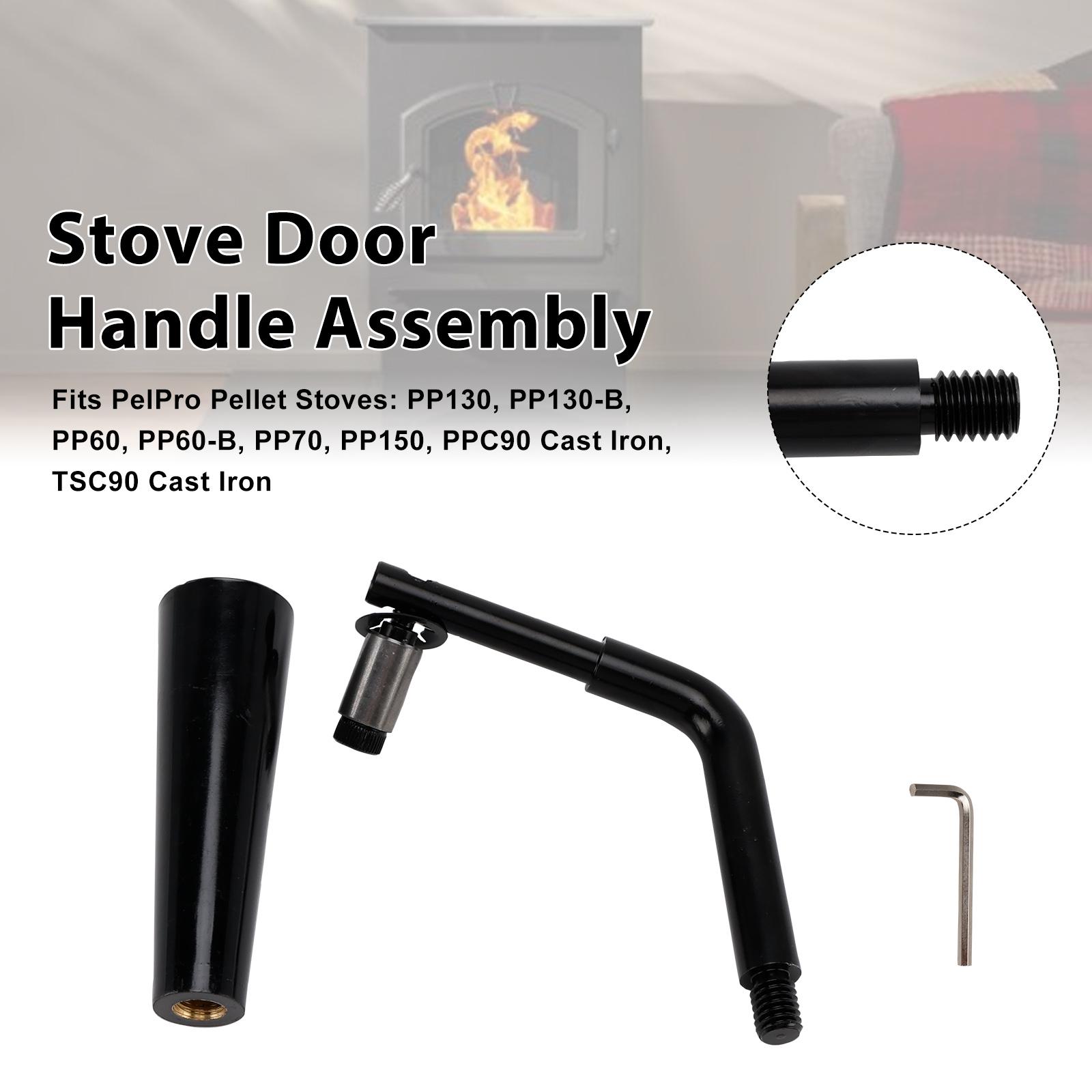 

Threaded Door Handle Assembly for PelPro Stoves PP60 PP70 PP130 PP150 PPC90 TSC90