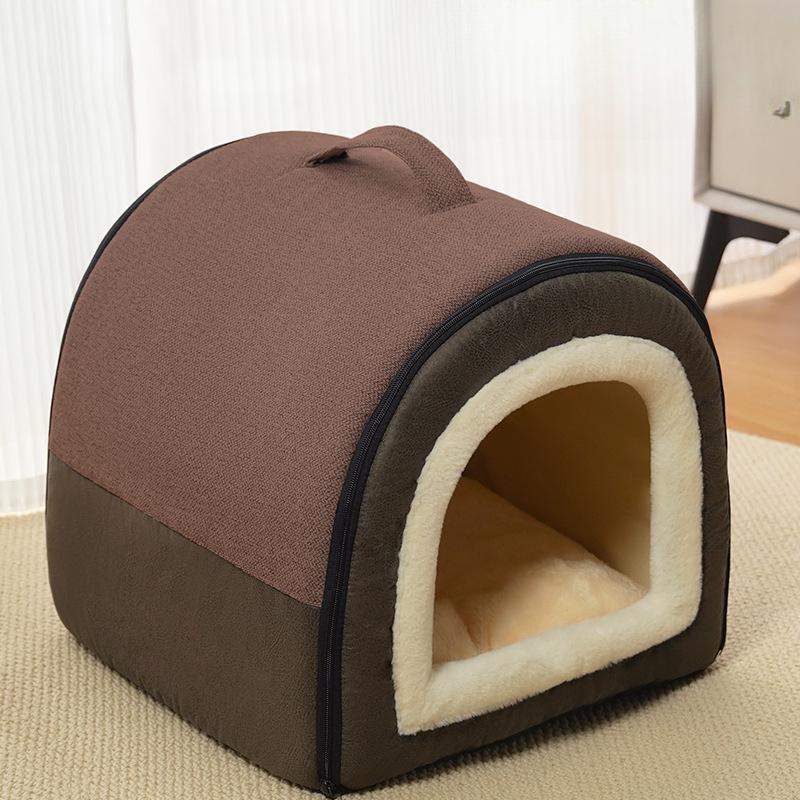 

Будка для собак на все времена года, несъемная и моющаяся, специальная будка для кошек, для маленьких и больших собак, плюшевая собачья будка на все времена года L 50*45*40cm