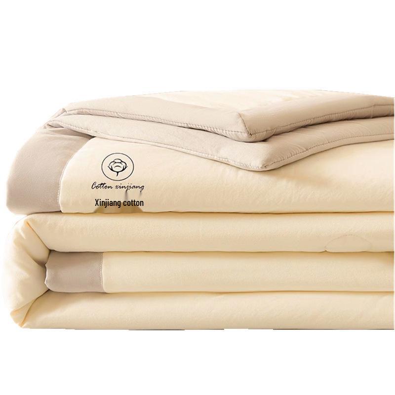 Xinjiang Cotton Summer Quilt: Lightweight, Machine-Washable, Thin Comforter for Dorms and Double Beds