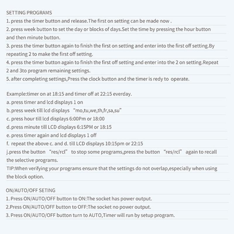 High Capacity Timer Outlet Featuring Digital Display Easy Operation for Appliances 1875W 125V Voltages NEMA Compatible
