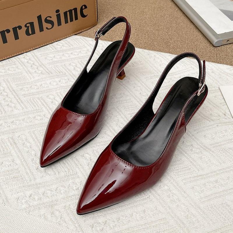 

Size 42 pointed high heels sexy buckle stiletto sandals new bag head fashion single shoes women 42