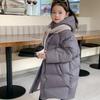 Down Jacket White Goose Down Long Korean Style Winter Clothes for Middle-aged Children Thickened Coat with Hooded Fashionable Cotton Coat