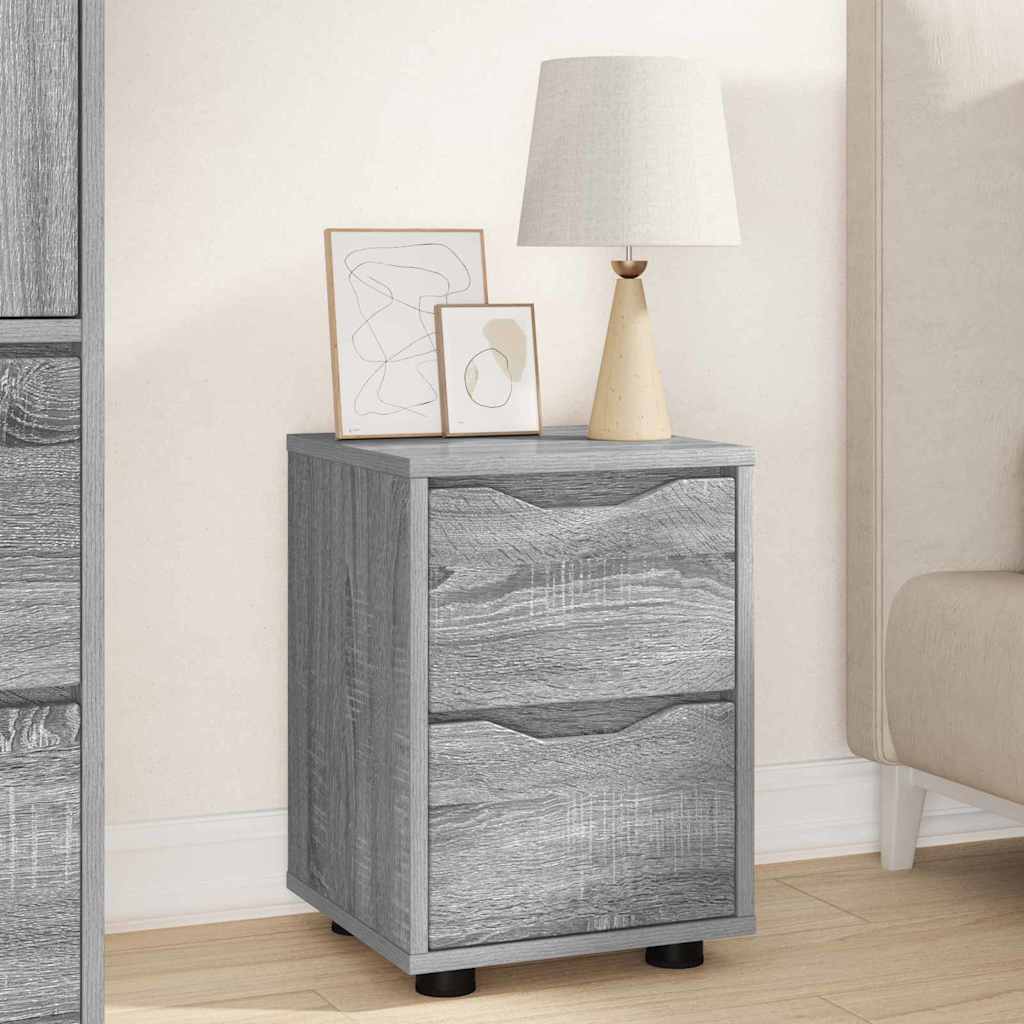 Nightstands 2 Pcs Grey Sonoma 30.5 X 30 X 43 Cm Engineered Wood