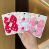 2PCS New Cute Princess Fashion Solid Heart Bow Lovely Girls Hairpins Children Headwear Hairgrip Hair Clips Hair Accessories