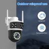 4G Wireless 3-Lens 3K Outdoor Home Security Camera, 6MP WiFi Network