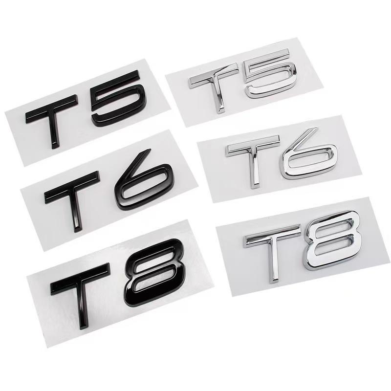 3D Chrom ABS T0/T3/T4/T5/T6/T7/T8/V8 AWD Schriftzug Emblem Kofferraumplakette Für XC40 XC60 XC70 XC90