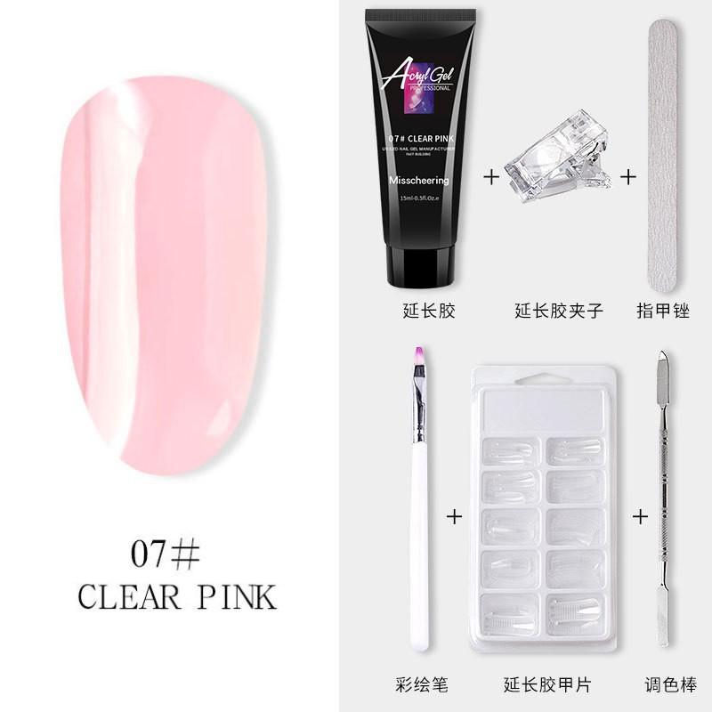 Painless Extension Glue Nail Art Paper Free Tray Quick Extension Crystal Nail Mold Painless Crystal Glue Set