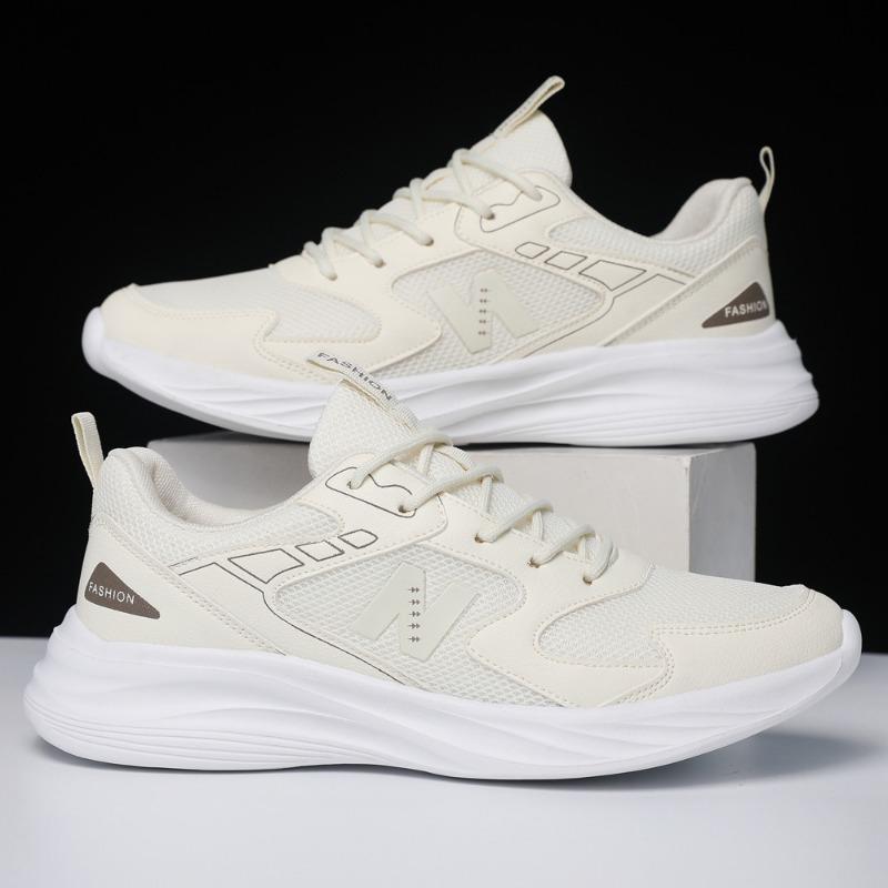 

Летняя новая мужская обувь, модные повседневные кроссовки для бега, мужские и женские пары, летняя дышащая сетчатая спортивная обувь с мягкой подошвой 44 бежевый