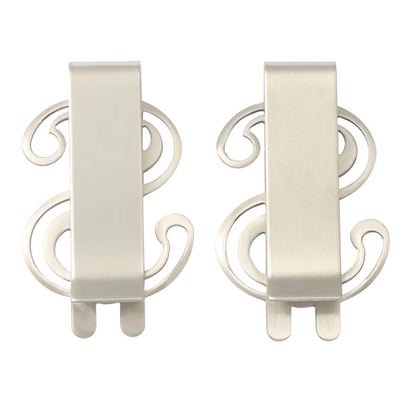 1Pcs Slim Money Clip Stainless Steel Cash Bills Credit Clip  Dollar Design  Coin Banknote Cash Clamp Holder