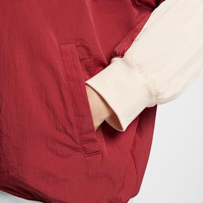 Women's Nike Swoosh Jackets Women's Red/Ecru Stand Collar Moderate Other