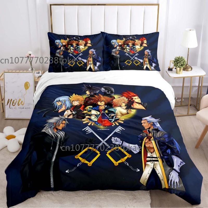 Fashion 3d Print Anime Game Kingdom Heart Bedding Set Single Twin Full Queen King Size Bed Set Adult Kid Bedroom Duvetcover Sets