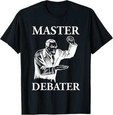 Funny Nerdy Master Debater Pun Novelty Graphic Gift T-Shirt
