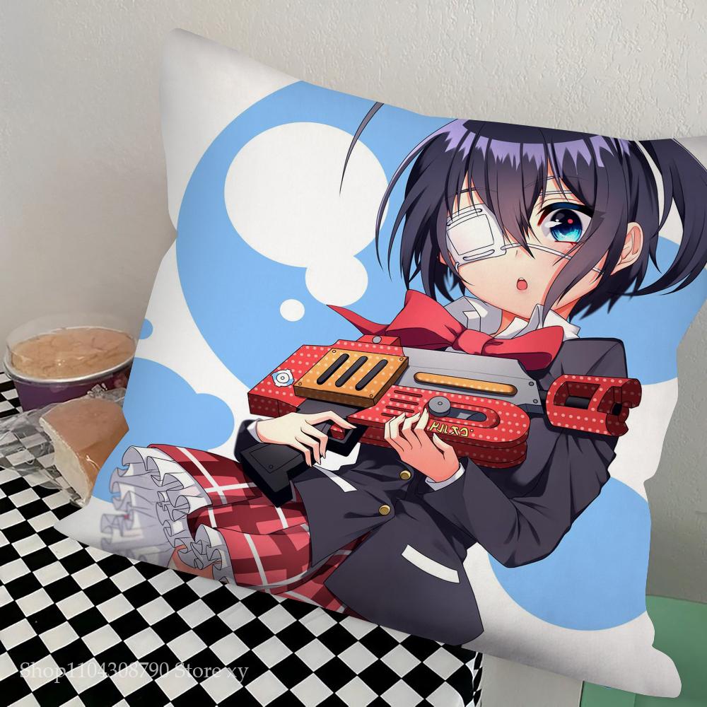 Takanashi Rikka Animation Take On Me Pillow Case Square Pillow Bedroom Sofa Leisure Comfort Cushion Living Room Home Decoration