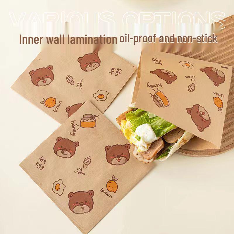 Disposable Oil-Proof Food-Grade Sandwich & Burger Wrapping Paper Liner