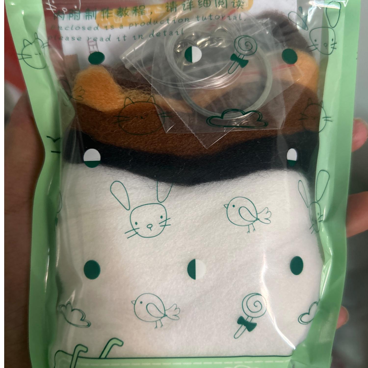 

Набор для валяния из шерсти для начинающих - Стартовый набор для рукоделия из шерсти своими руками с брелоком и инструментами, Снятие стресса и милый домашний декор