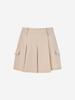 LORDLOAR A-Line Flat Shorts Beige