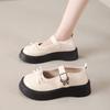 Versatile Skirt French Women's Single Shoes Spring and Summer New Temperament Bow Mary Jane Shoes Women