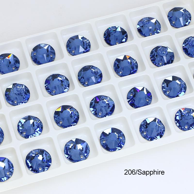 Dongzhou Round Flatback Glass Rhinestone Sew on Crystal Loose Crystal Beads Garment Sewable Rhinestone Diy Accessories