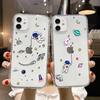 Minimalist Space Design Slim Fit Funda Phone Cases For iPhone 17 16 15 13 12 11 ProMax Pro Plus Soft Shockproof Phone Shell