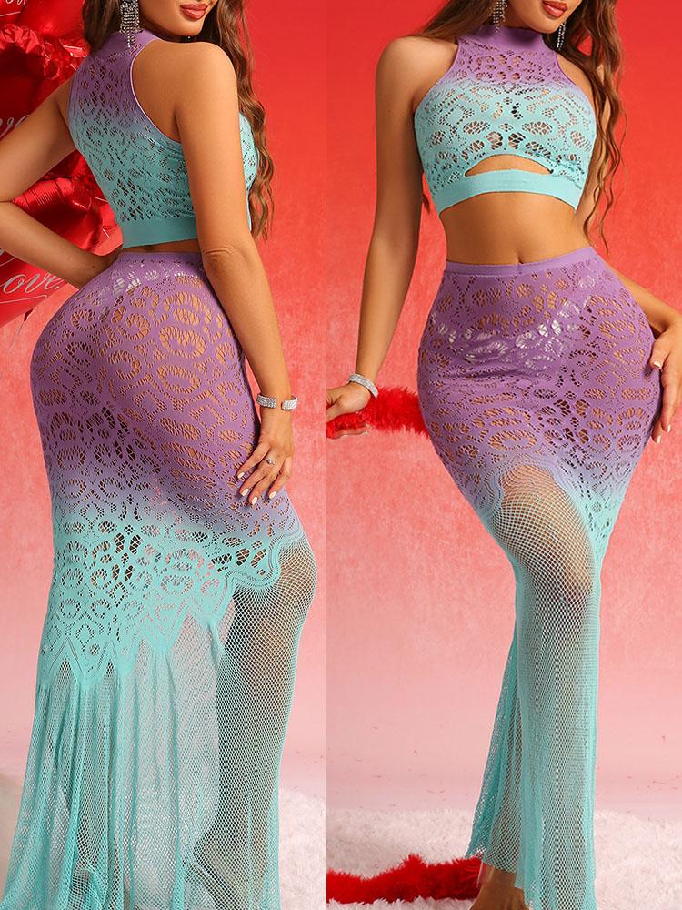 Hot Sexy Fishnet Bodycon Lace Dress Women Sexy Lingerie Erotic Bodystockings Sheer Underwear Fashion Night Dress Porn Outfits