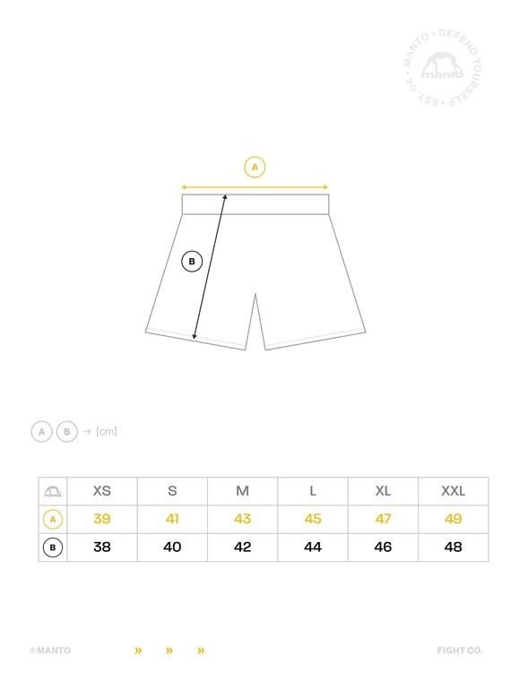 MANTO MIRAGE MMA Shorts Schwarz XL