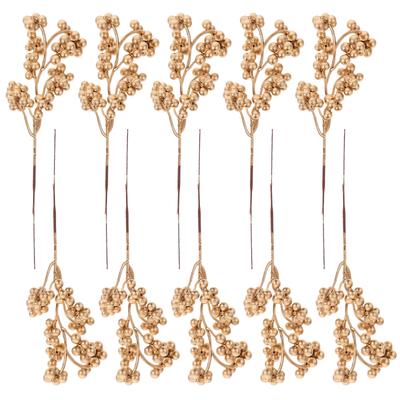 12Pcs Christmas Artificial Berry Stems Simulation Berry Branches DIY Holiday Decor Floral Arrangement Decorations