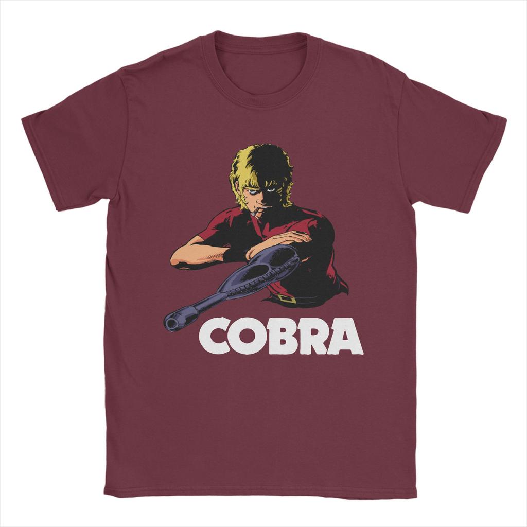 Space Adventure Cobra T Shirt Mens 100 Cotton Casual TShirts Round Neck Manga Anime Tee Shirt Short Sleeve Clothing Graphic