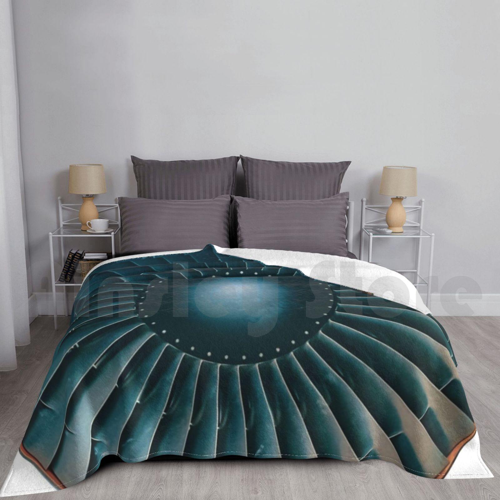 Blanket Jet Turbine Engine 1299 Turbine Jet Engine Turbo Jet Turbine Engine Aviation Size: 75*100cm, Weight: 230 GSM
