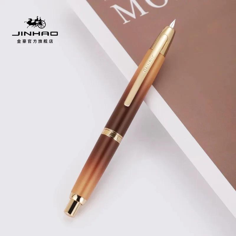 NEW Color Gradient Matcha ! JINHAO 10 Press Fountain Pen Retractable EF F Metal School Office Supplies Stationery PK A1 A2