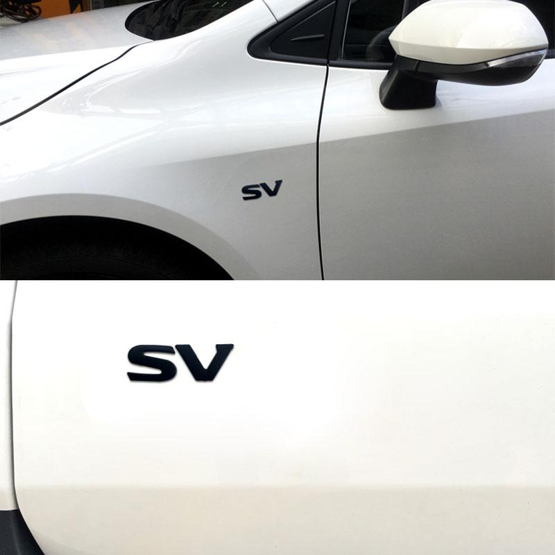 3D Premium SV S V Buchstaben für UK Japan Japanisch SUV Offroad Auto Motorhaube Kotflügel Kofferraum Heckaufkleber Emblem Abzeichen Aufkleber