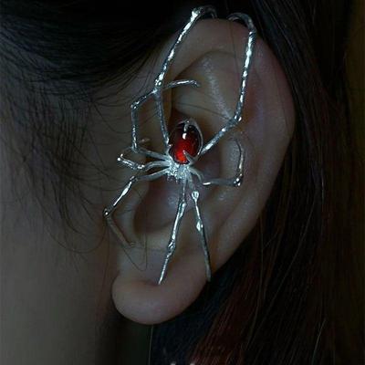 Gothic Dark Spider Crawl Hänge-Ohrstecker Piercing Ohrknorpel Clip Für Unisex Halloween Party Zubehör