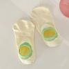 Female Summer Thin Color Matching Shallow Mouth Invisible Non Slip Heel Socks