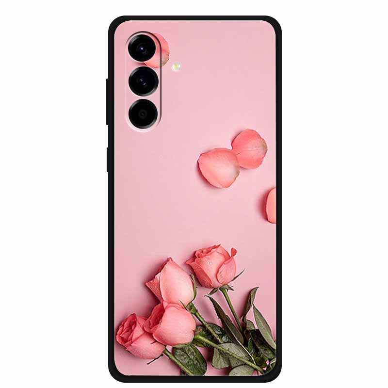 For Samsung Galaxy S25 FE 5G Case Soft Silicone TPU Black Phone Cover For Galaxy S25 FE 5G Protective Cartoon Bumper Coque S25FE