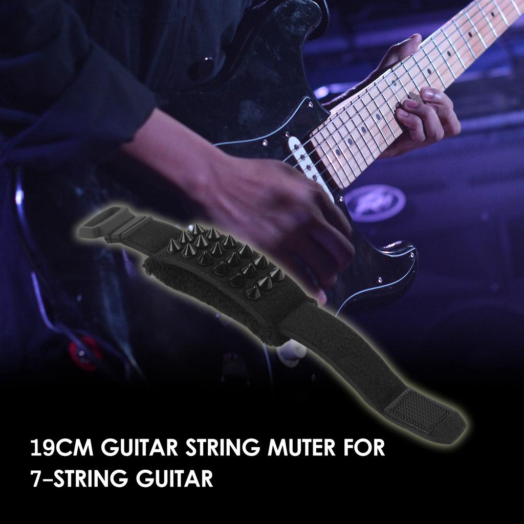 19cm Guitar String Mute Guitar Bass Gear Fretboard Muting Wrap Punk Style String Dampener String Muter for 7 String