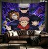 Jujutsu Kaisen Wall Tapestry Aesthetic Wall Hanging Printed Fabric Blanket Decorative Tapestries For Bedroom Living Room Home Decor