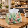 1pc Modern Fluid Abstract Tissue Box - Leaf Botanical Vine Wavy Swirl Napkin Storage Box, Suitable for Rolls/Facial Tissues/Single Sheets, Multi-Funct