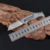 Damascus Steel Titanium Handle Keychain Mini EDC Portable Folding Pocket Knife Camping Survival
