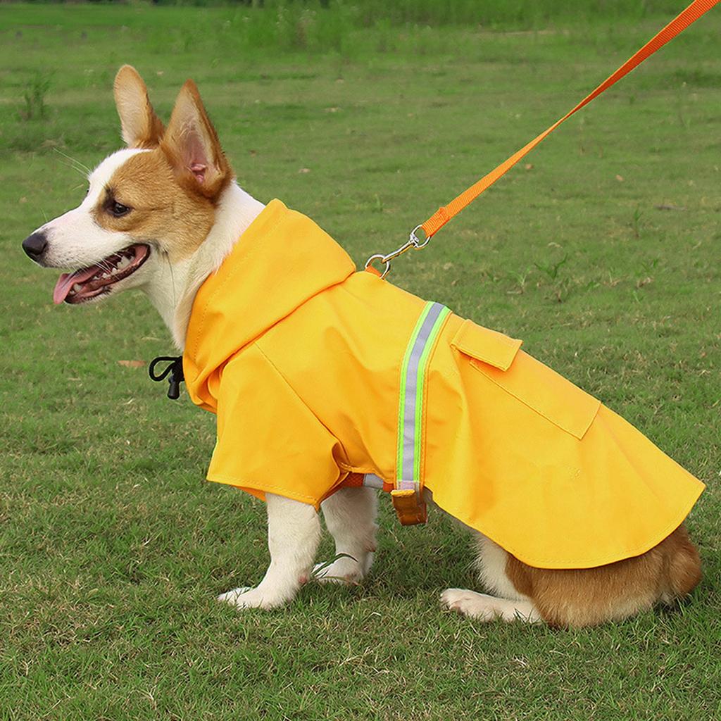 Large Dog Raincoat Corgi Cloak Style Puppy Waterproof Dog Clothes Reflective Pet Windproof Rainproof Hooded Raincoat for Dog