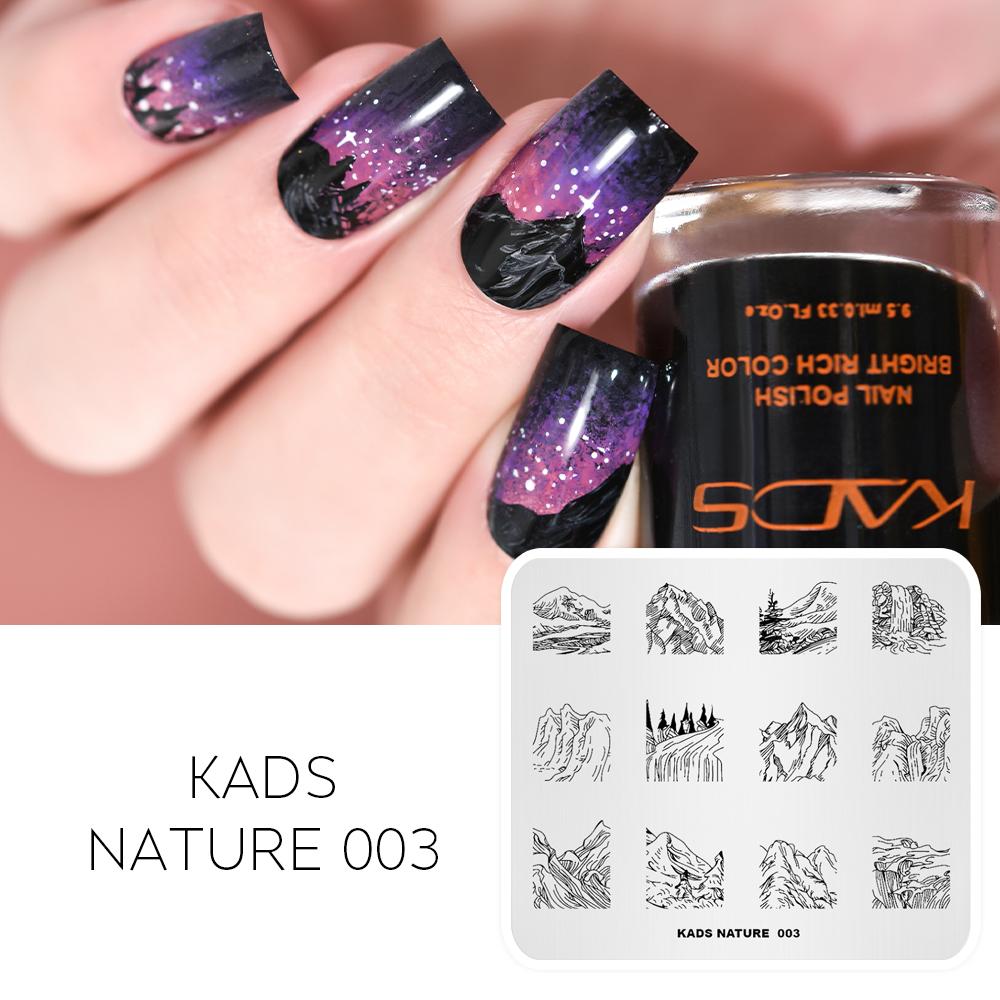 kads Nail Art Stamping Plates 63 Designs Nature Series Nail Template Stencil Plates for Nail Salon