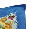 Hermes African Animal Pattern Silk Calle 90 Scarf Blue Silk Used