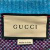 Gucci 23AW 731583 XKC1H Blue Wool Gold Button GGx Check Half Sleeve Knit Pullover Tops XS blueUsed
