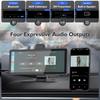 10.26" Portable Wireless Carplay Screen for Car, 4K HD Car Stereo Touch Screen with Apple CarPlay/Android Auto, 4K Dash Cam, 1080P Backup Camera,