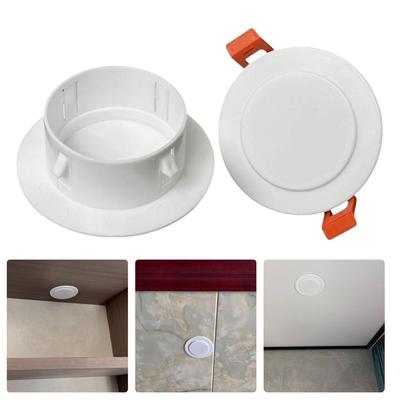 Kreativní plastový kryt na otvor ve zdi, zacvakávací, kulatý, pro předvrtaný otvor, různé velikosti, dekorativní zátka do otvoru