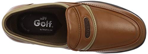 City Golf GF8502 Men's Lightweight Slip-On Casual Shoes, Camel, Size 26cm, 4E