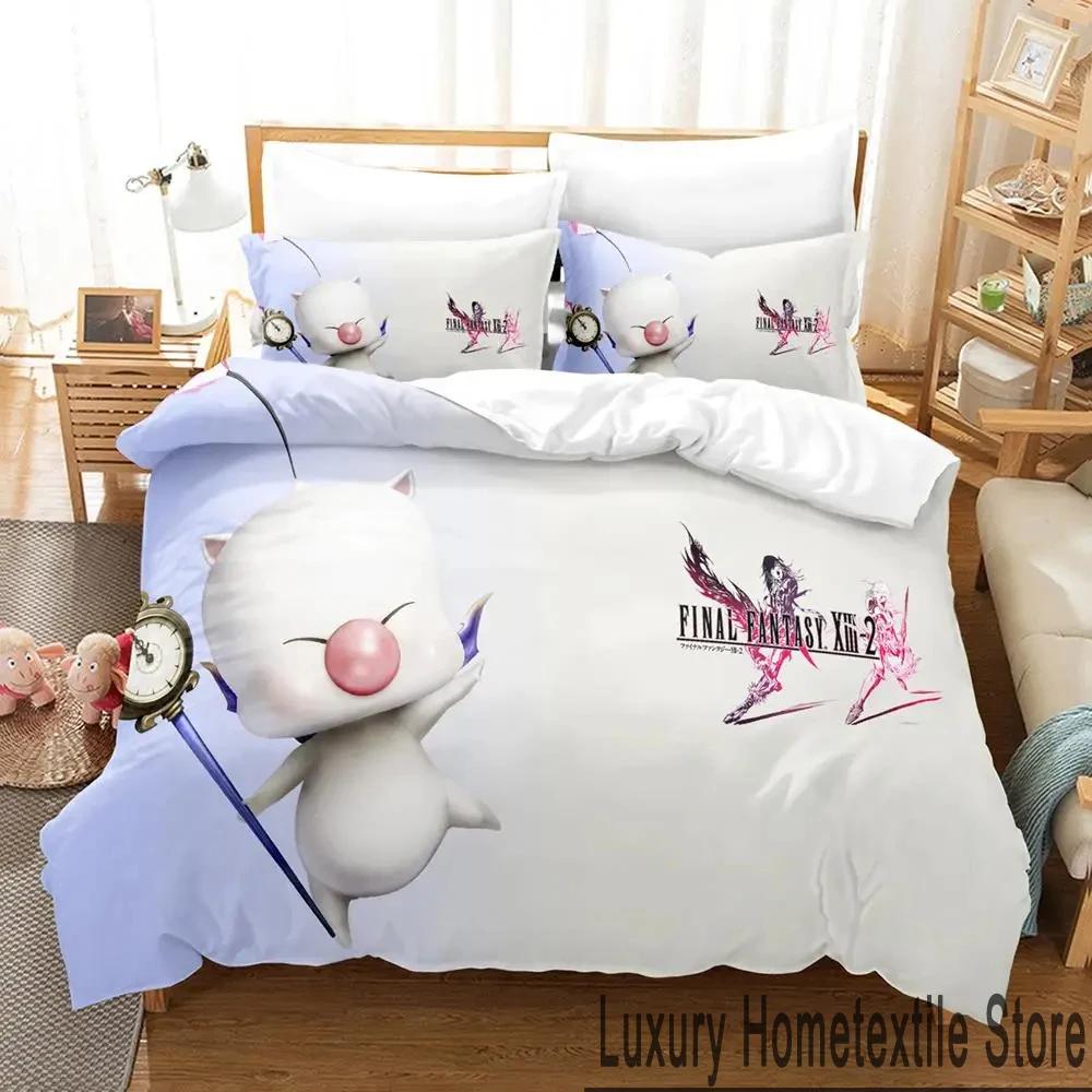 3D Print Anime Game FINAL FANTASY XIII-2 Bedding Set Boys Girls Twin Queen King Size Duvet Cover Pillowcase Bed Boys Adult