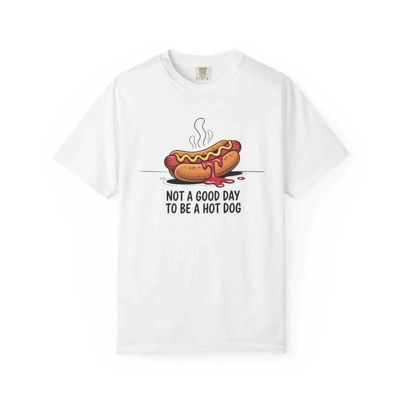 Funny Hot Dog Unisex T-shirt, Hilarious Food Tee, Comical Graphic Shirt, Novelty 2XL
