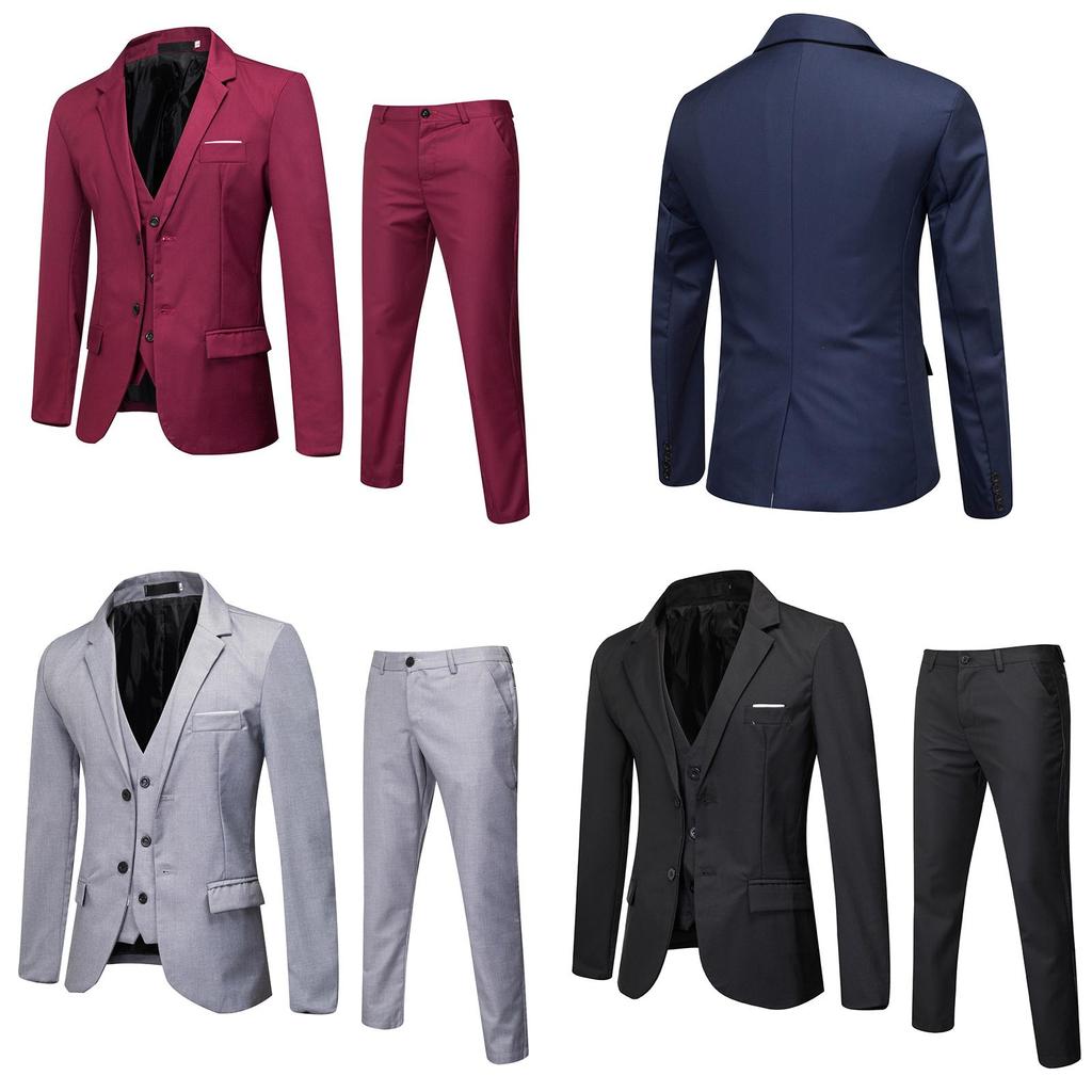 Premium Quality Slim Fit 3 Piece Suits For Men Perfect For Weddings And Formal Events