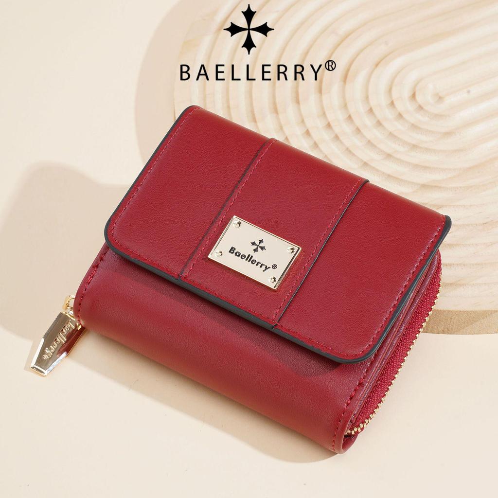 New Women's Multifunctional Short Wallet with Snap Closure and Zippered Coin Purse