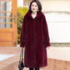 Women Faux Fur Coat Solid Hooded Long Fur Coat Fluffy Luxury Loose Casual Outerwear Winter